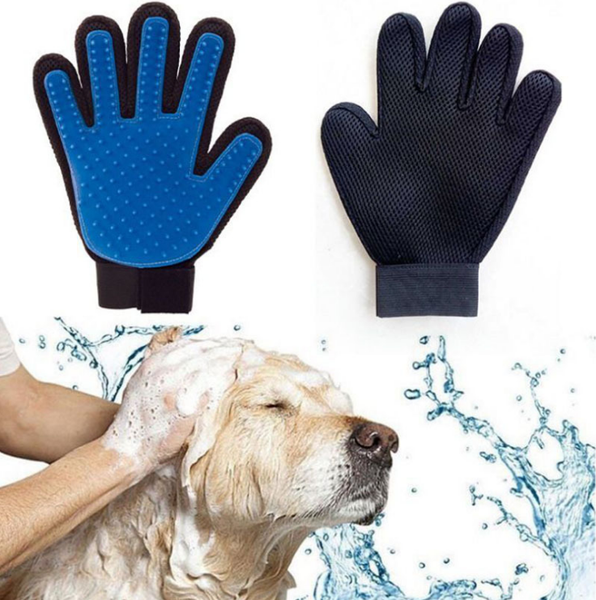 True Touch Five Finger Dog or Cat Hair Removal Bath Gloves